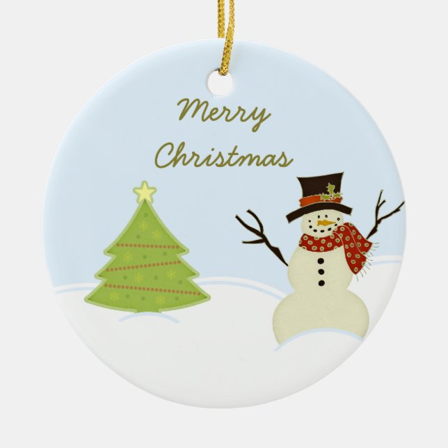 Snowman und Tree Weihnachtsschmuck (Vorne)