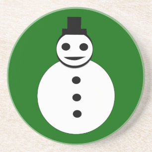Snowman-Untersetzer lächeln Weihnachten Getränkeuntersetzer