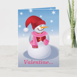 Snowman Valentine Feiertagskarte