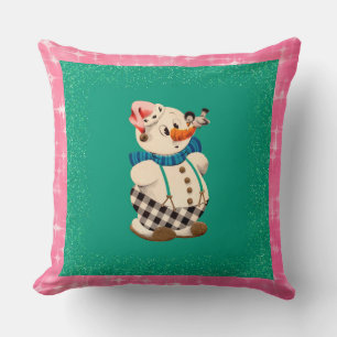 Snowman Vintage Weihnachten Kissen