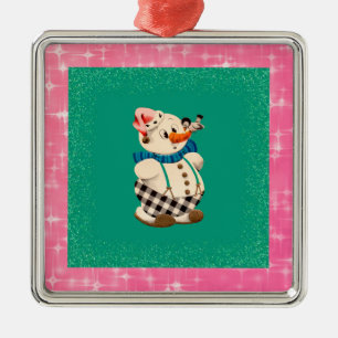 Snowman Vintage Weihnachten Ornament Aus Metall