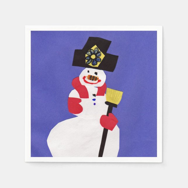 Snowman von VictoriaShaylee Serviette (Vorderseite)