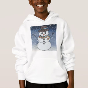 Snowman w/BG (weiß) - Boy's Hoodie