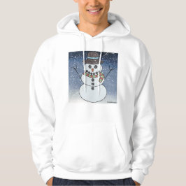 Snowman w/BG (weiß) - Männergedecktes Sweatshirt