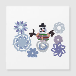 Snowman warm  magnetkarte