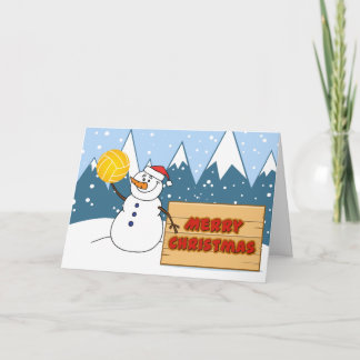 Snowman Water Polo Card Karte