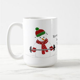 Snowman Weight Lifting Kaffeetasse