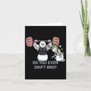 Snowman Weightfting Bodybuilding Funny Workout Karte