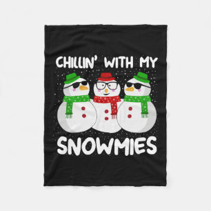 Snowman Weihnachts-Chillin mit meinen Snowmies Ugl Fleecedecke