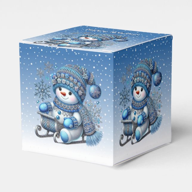 Snowman Weihnachts-Geschenkboxen Geschenkschachtel (Vorderseite)