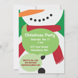 Snowman Weihnachts-Party Einladung