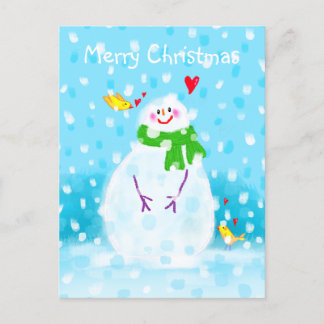 Snowman Weihnachtsferien Postkarte