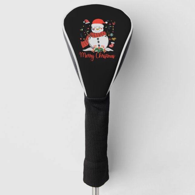 Snowman - Weihnachtsfest - Shirt Golf Headcover (Vorderseite)