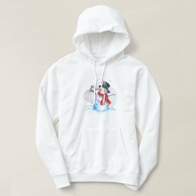Snowman Weihnachtsgeschenk Hoodie (Design vorne)