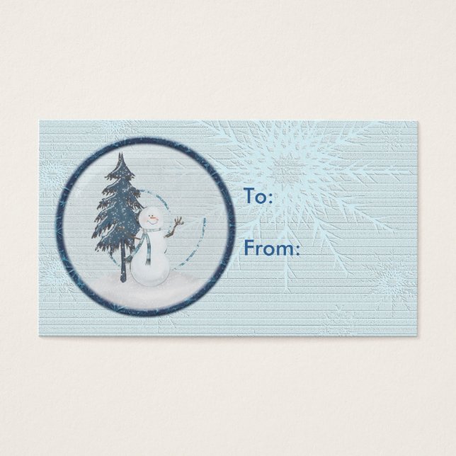 Snowman Weihnachtsgeschenk Tag (Vorderseite)