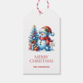 Snowman Weihnachtsgeschenke Tags Geschenkanhänger