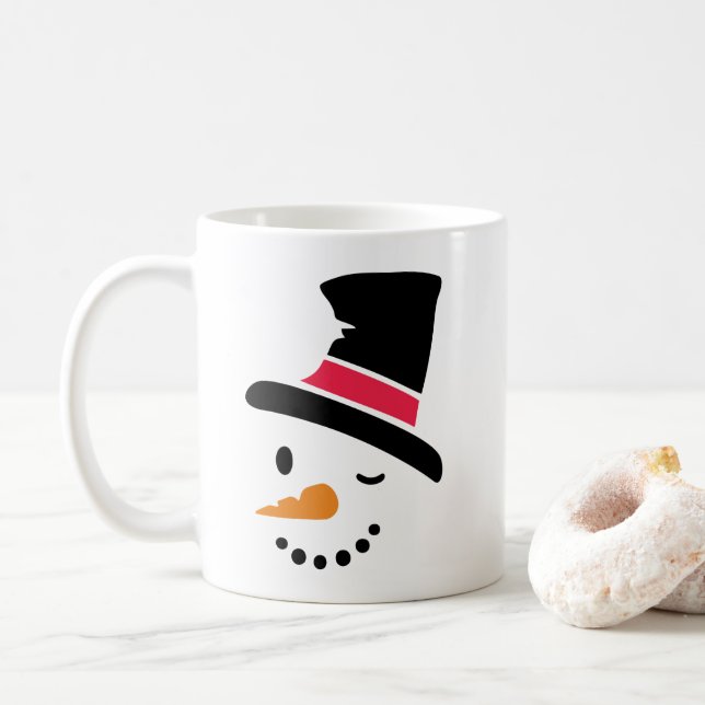 Snowman-Weihnachtskaffee-Tasse Kaffeetasse (Mit Donut)