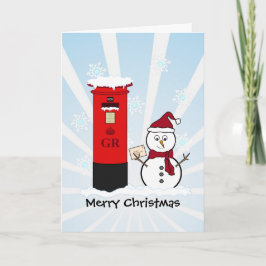 Snowman Weihnachtskarte Feiertagskarte