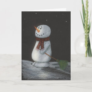 Snowman Weihnachtskarte Feiertagskarte