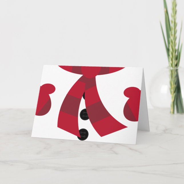 Snowman Weihnachtskarte Feiertagskarte (Vorderseite)