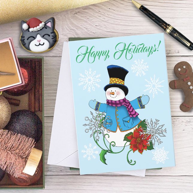 Snowman Weihnachtskarte Feiertagskarte (Von Creator hochgeladen)