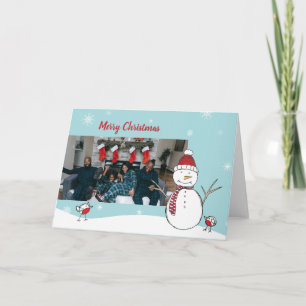 Snowman Weihnachtskarte für Eltern Weihnachtskarte Karte