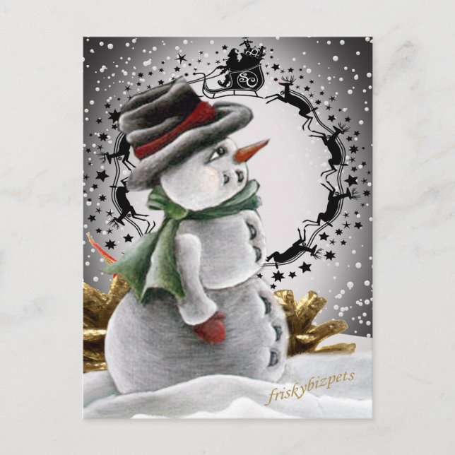 Snowman Weihnachtskarten Feiertagspostkarte