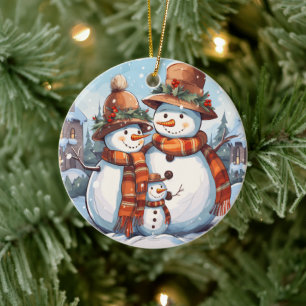 Snowman-Weihnachtsschmuck Keramik Ornament