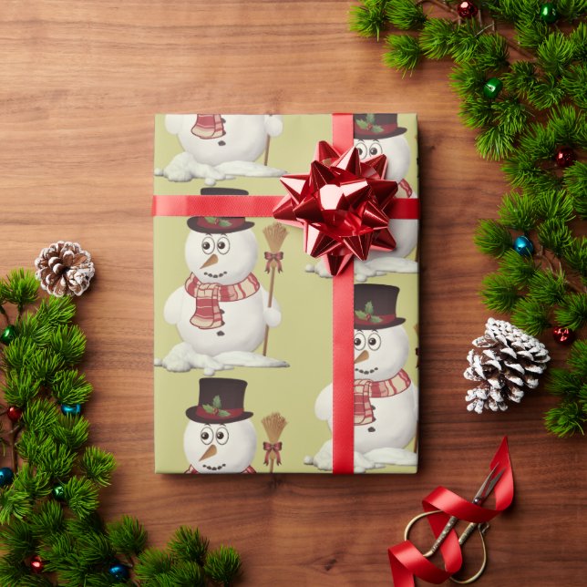 SnowMan Weihnachtswrapping Paper Geschenkpapier (Feiertagsgeschenk)