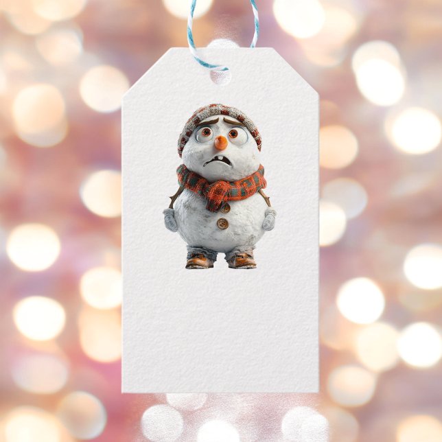 Snowman White Gift Tags Geschenkanhänger (Von Creator hochgeladen)
