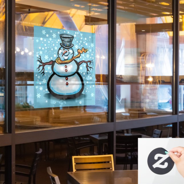 Snowman Window Cloning Fensteraufkleber (Restaurantfenster)