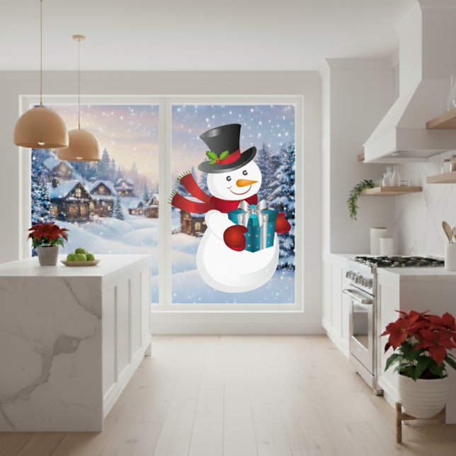 Snowman Window Cloning Fensteraufkleber (Snowman Window Cling)