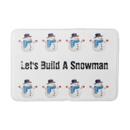 Snowman Winter Bathroom Mat Badematte