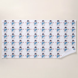 Snowman Winter Beach Handtuch