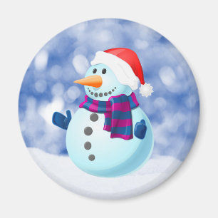 Snowman Winter Frohe Weihnachtsschnee Magnet