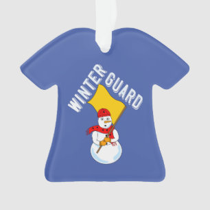 Snowman Winter Guard Metal Ornament