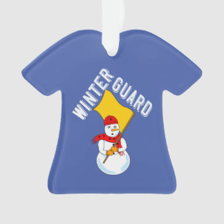 Snowman Winter Guard Metal Ornament