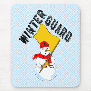 Snowman Winter Guard Mouse Pad Mousepad