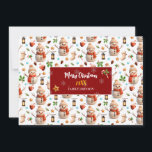 Snowman Winter Holiday - Merry Christmas Feiertagskarte<br><div class="desc">Send warm holiday wishes with this personalized Christmas card, featuring a charming snowman and festive seasonal details. Customize the front with your family name or recipient's name and the year, and add a heartfelt message on the back to make it truly unique. Perfect for spreading joy, love, and holiday cheer...</div>