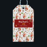 Snowman Winter Holiday - Merry Christmas Geschenkanhänger<br><div class="desc">These charming Christmas gift tags are fully customizable, allowing you to add the year and your family name on the front, while the back features two heartfelt messages of love and gratitude. The festive design, with its warm holiday colors and seasonal illustrations, will make every present feel extra special. Perfect...</div>