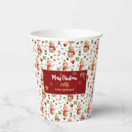 Snowman Winter Holiday - Merry Christmas Pappbecher