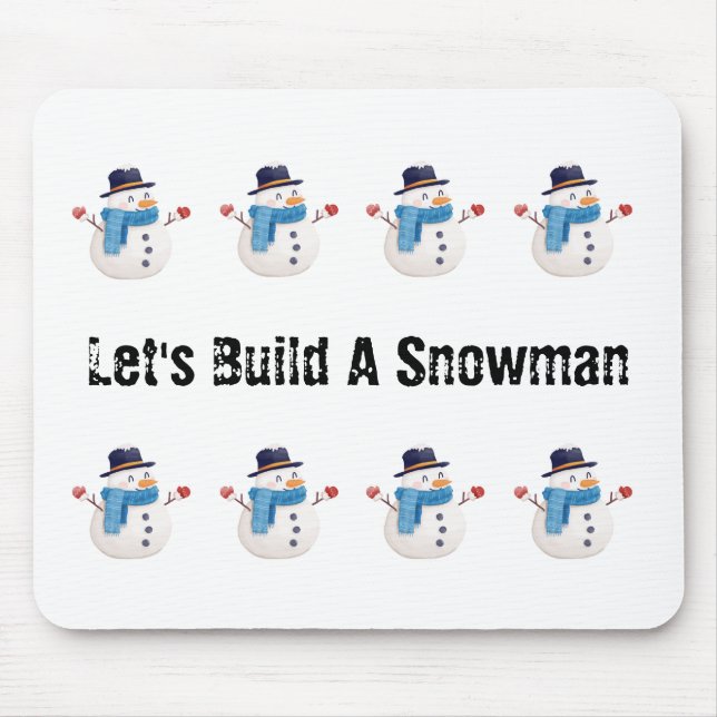 Snowman Winter Mouse Pad Mousepad (Vorne)