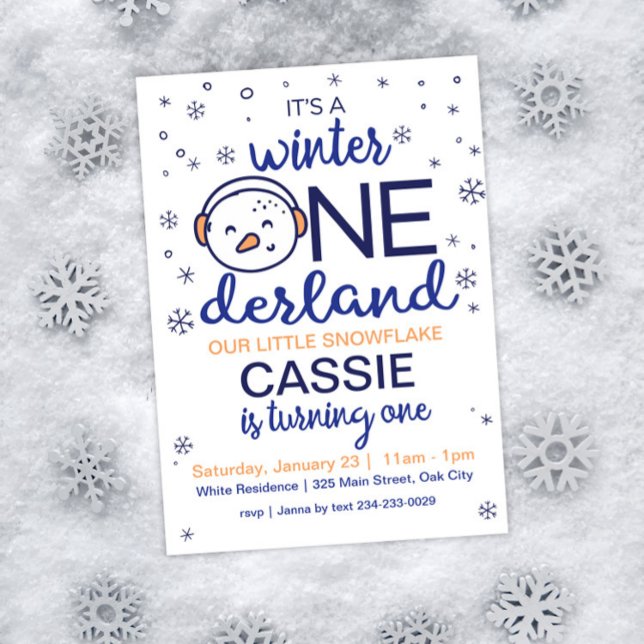 Snowman Winter ONEderland Einladung (Von Creator hochgeladen)