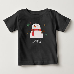 Snowman Winter Personalisiert Baby T-shirt