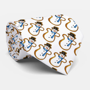 Snowman Winter Schnee Weihnachten Hanukkah Holiday Krawatte