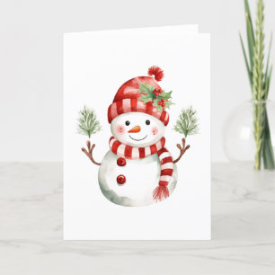 Snowman Winter Wonderland Blank Card Feiertagskarte