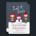 Snowman Winter Wonderland Einladung<br><div class="desc">Schneemann Winter Wonderland lassen Sie es schnee, lassen Sie es schnee, lassen Sie es schnee. Feiern Sie die Saison mit diesem lustigen und skurrilen Winterthema. Dieses winterliche Design besteht aus einem lustigen, liebevollen Schneemann und zwei fröhlichen Kindern, die in ihren wärmsten Winterschwitzen gekleidet sind. Mit den passenden Accessoires, Geschenken, Gastgeschenke...</div>