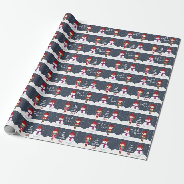 Snowman Winter Wonderland Geschenkpapier (Ungerollt)