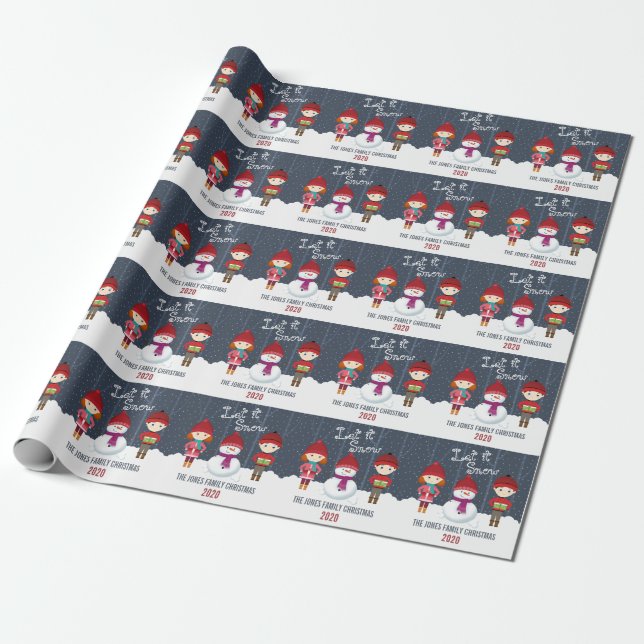 Snowman Winter Wonderland Geschenkpapier (Ungerollt)