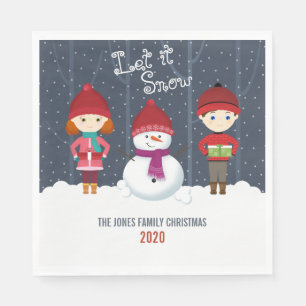 Snowman Winter Wonderland Serviette